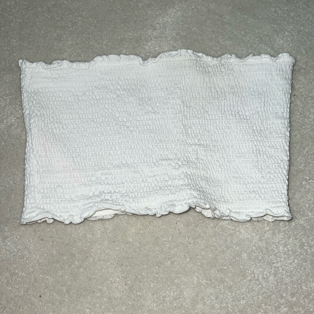 White bandeau Victoria secret top